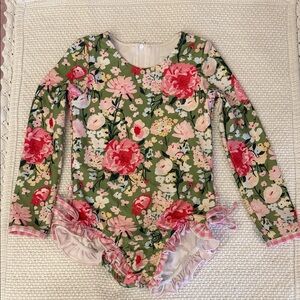 SweetHoney Floral Swimsuit with Ruffles